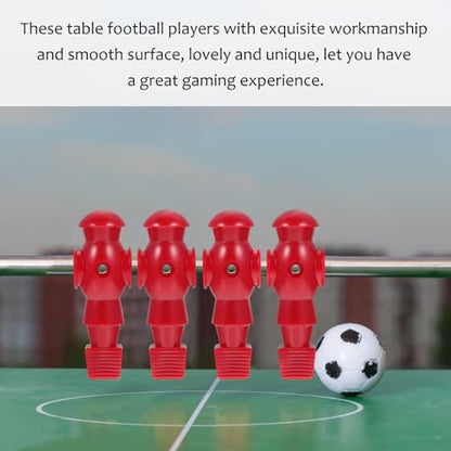 Veemoon Football Pool Player Replacement Set - 2Pcs Durable Resin Foosball Figures for Table Football Game Easy to Install and Colorful Design