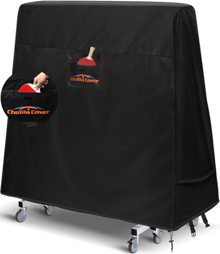 Ping Pong Table Cover, Outdoor/Indoor Premium Durability Oxford Fabric Ping Pong Table Cover, All Weather Resistant Table Tennis Cover - style: Folded - Outdoor