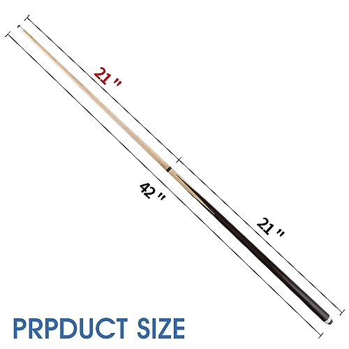 2-Piece Pool Cue Stick – 36″/42″/48″/58″ Wooden Billiard Cues, Standard & Heavy Options, 13mm Tip, Set of 2 or 4 – Beginner & Family Friendly - size: 42" set of 2