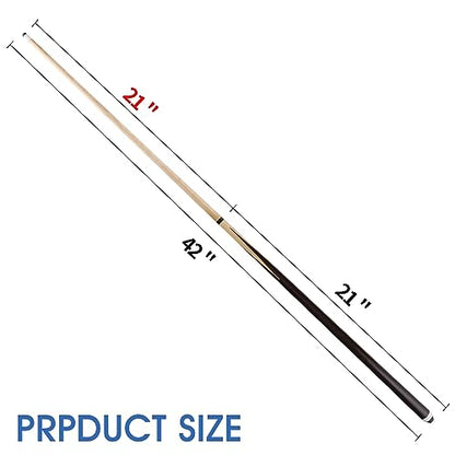 2-Piece Pool Cue Stick – 36″/42″/48″/58″ Wooden Billiard Cues, Standard & Heavy Options, 13mm Tip, Set of 2 or 4 – Beginner & Family Friendly - size: 42" set of 2