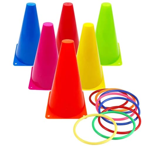 Sports Cones Ring Toss Outdoor Games Combo Set For Park Backyard Lawn Playground Sensory Integration Toys
