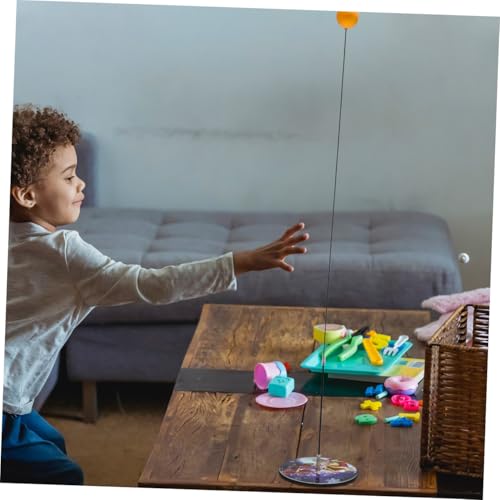 Luxshiny Elastic Shaft Table Tennis Trainer with Pong Balls for Indoor Outdoor Use Portable Pong Training Device for Skill Reflex and Eye Hand Coordination Practice