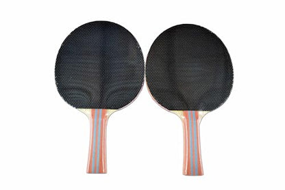 HAN'S DELTA Ping Pong Paddle Sets - 2 or 4 Player Table Tennis Paddles, Pingpong Balls & Net - Table Tennis Equipment & Ping Pong Accessories - style: Deluxe Set (2 Paddles+6 Balls+Heavy Duty Net&Post)