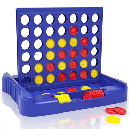 Pup Go 4 in a Row Game, Strategy Board Games for Kids 3-12, Connect & Win Four in a Line, Foldable Holiday Travel Essential, 2 Players for Family and Kids, Best Gifts for Boys and Girls (Blue) - color: Blue