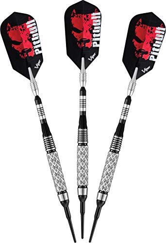 Viper Pitbull 90% Tungsten Soft Tip Dart Set, 18 Grams - style: Full Knurling (18 Grams)