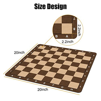 LEAP Chess Board Only 20" & 0.042" Super Thiness Mousepad Material Non-Slip Fold or Roll up Way Storage - size: Mousepad Chess Board Fold/Roll up