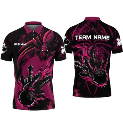 GABITA Personalized Bowling Jerseys for Men, Custom Bowling Shirts, Funny Bowling Shirts Gift for Bowler Team Player - color: A19
