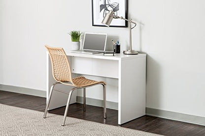 ClosetMaid 43.8 in. W Home Office Desk for Computer Laptop, Writing, Study with Modern, Simple Style, White Finish, 44" W x 22" D - color: White, style: Rectangle Desk