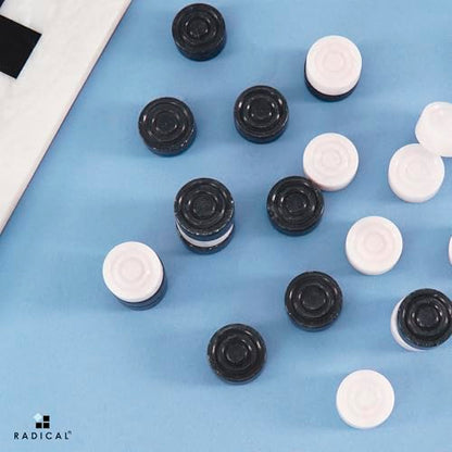 Radicaln Marble Checker Figures 1.25'' inches Black and White Handmade Checkers Pieces for Adults Board Game Draughts Checker Pieces for Checker & Chess Board Game - color: Black and White
