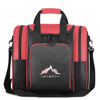 Himal Bowling Ball Bag for Single Sphere - Bowling Ball Tote Bowler's Bag with Padded Sphere Holder - Fits Bowler's Shoes Up to Mens Size 14 - color: Pink