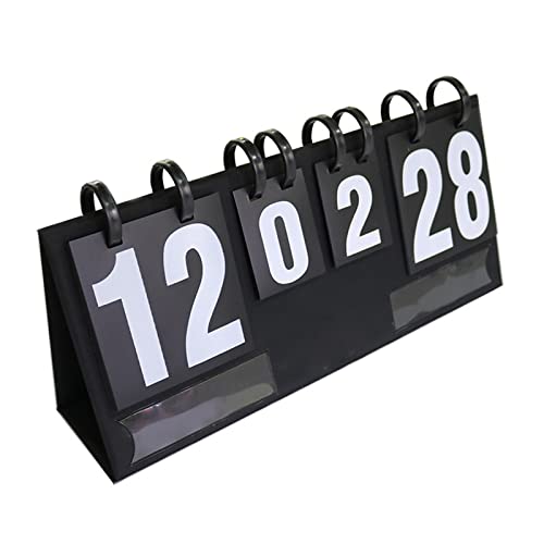 Table Top Flip Scoreboard, Portable Basketball Scoreboard, Scoreboard Flipper Score Board for Sports Competition Table Tennis Basketball Badminton-4-Digit