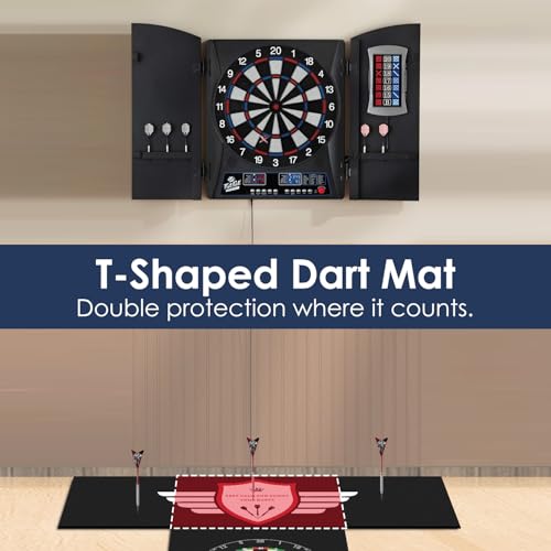 Darts Floor Mat - Heavy Duty Dart Throw Line Mat with Non-Slip Rubber Backing
