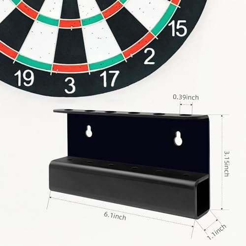 Black Acrylic Dart Holder Wall Mount, Stylish Display & Storage Solution for 12 Darts (Darts Not Included)