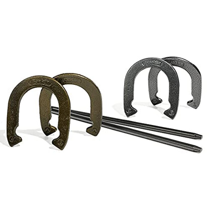 Franklin Sports Horseshoes Sets - Game Sets for Adults + Kids - Includes (4) Horseshoes and (2) Ground Stakes - style: Starter