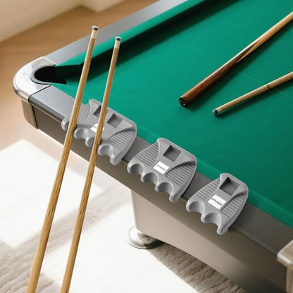 Portable Weighted Billiard Cue Rack With Chalk Holder, Pool Cue Holder Grey (4 Holes) - style: 4 Holes-Grey