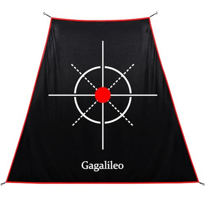 Gagalileo Golf Target Cloth: Protective Net Portable Easy Setup with S-Hooks & Ropes Indoor Outdoor Practice All Golfers Training Accuracy for Backyard Garage - size: 5.7x4.7x2.7FT