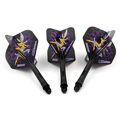 CUESOUL ROST Integrated Dart Shaft and Dart Flight Standard/Slim/Diamond/Big Wing/Tear/Diamond - color: 28mm-Standard Shape-Purple Beauty