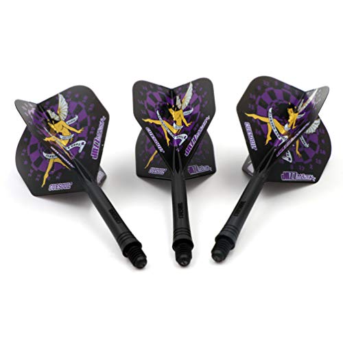 CUESOUL ROST Integrated Dart Shaft and Dart Flight Standard/Slim/Diamond/Big Wing/Tear/Diamond - color: 28mm-Standard Shape-Purple Beauty