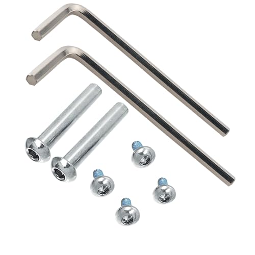 MEETOOT 2Sets Adapted for Micro Scooters Rockers Trolleys Wheelchairs Folding Tables and Chairs Repair 24 to 120mm M8 Replacement Screw Kit for Roller Skates Furniture and Luggage