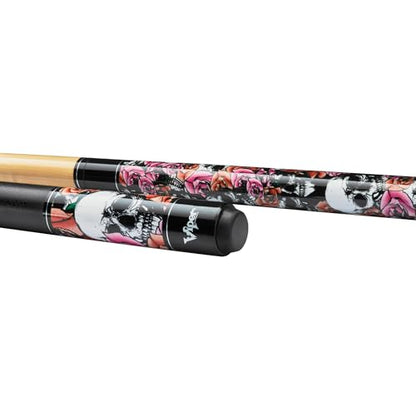 Viper by GLD Products Underground 58" Pool Cue - color: Skulls and Roses, size: 19 Ounce