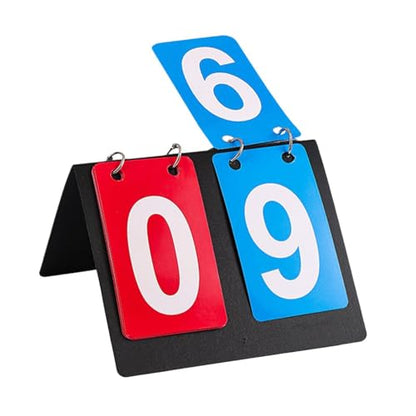 Multi Sports Scoreboard Flip Number Board 2 Digits Professional Tabletop Score Flipper Substitution Board for Tennis Coaches