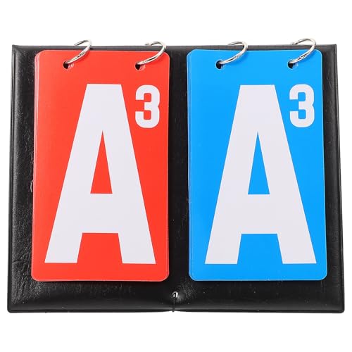 MAGICLULU Sports Scoreboard Flip Counter with Number Tabs, Portable Basketball and Volleyball Scorekeeper for Indoor Outdoor Games, Tabletop Score Flipper for Referee Use