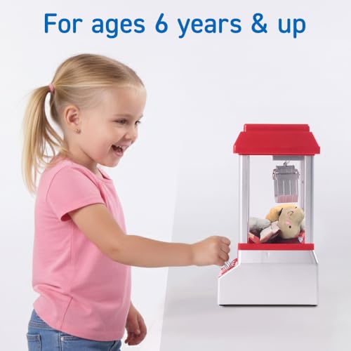 Japard Claw Machine for Kids, Mini Candy Vending Machine, Manual Arcade Game with Adjustable Sound, Candy Grabber Prize Dispenser, Gifts for Girls Boys Easter Party