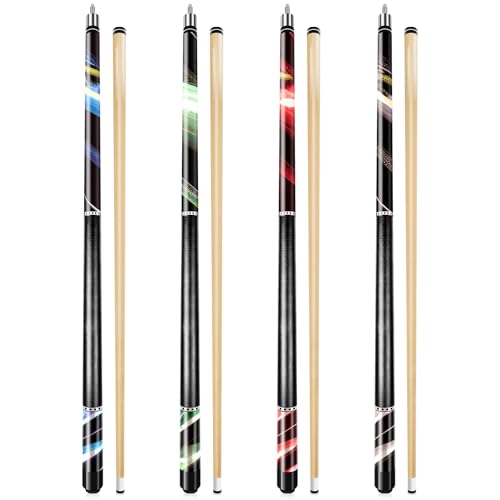 Pool Cue Stick Billiard Sticks: 58 Inch Pool Stick with 13mm Tip Professional Billiard Cue Sticks 18/19/ 20/21 oz, Premium Canadian Maple Wood Pool Cues for Pool Table for Men Women in Bar House（C43）