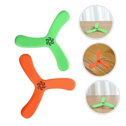 Yardwe 2pcs Soft Flying Toy for Boy -Resistant Boomerang Outdoor Sports Equipment for Family Fun at Parks and Beaches Encourages Active Play and Coordination