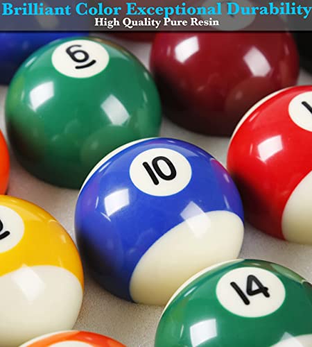 JAPER BEES Billiard Ball/Pool Ball Set Complete 16balls 2-1/4" Regulation Size&Weight Resin Ball - style: Deluxe Standard