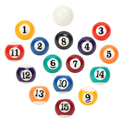 Billiard Pool Ball Set, 16PCS Resin Mini 2.5cm/0.98in Children Billiard Ball Toy Pool Table Accesssory, Billiards Ball Complete 16 Ball Set for Game Room Bar Sports Recreation Game Recreational Sport