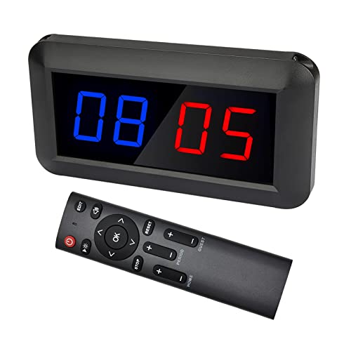 Electronic Scoreboards with Remote, Portable Score Keeper, Digital Scoreboard for Basketball Ping Pong Volleyball Sport - color: M Blue/Red