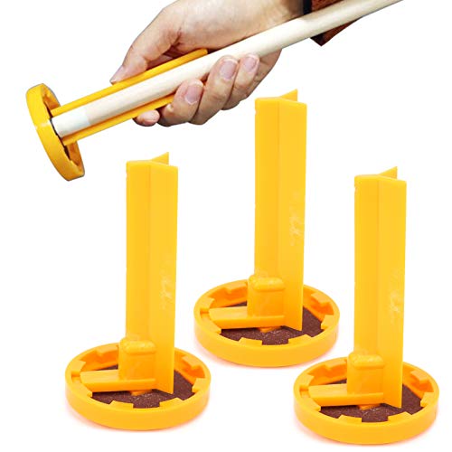 3Pcs Billiard Cue Repair Tool, L Shaped Cue Tip Clamp & Pool Stick Replacement Kit, Professional Yellow, for Snooker, Pool, Billiard Cue Tip Repair, Maintenance and Reshaping
