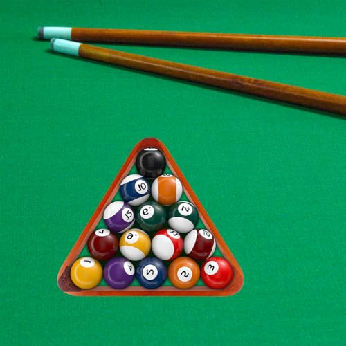 HMQQ Solid Wood Billiard 8-Ball Triangle / 9-Ball Diamond Pool Ball Racks for 2-1/4" Pool Balls, Pool Table Accessories (Yellow)