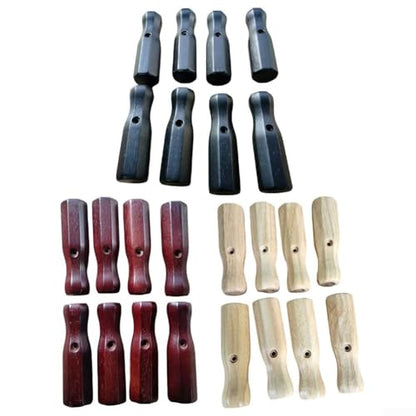 8pcs Foosball Table Handles Solid Wood Nonslip Grip with Screws 125mm Length 16mm Inner Diameter,for Most Soccer Table Rods Red Black Yellow (red) - color: red