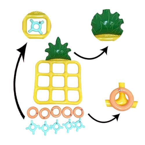 Enjoyable Outdoor Inflatable Pineapple Shaped Goal Game Featuring Meet Disk Outline for All Ages Holiday Pool Float Games