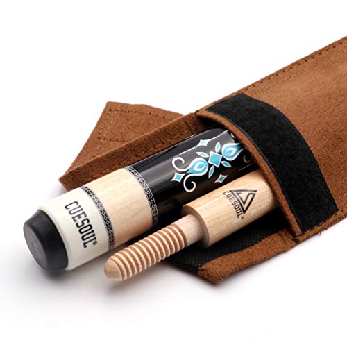 CUESOUL 3 Cushion Carom Billiard Cue Red 56inch Weight 18oz,Wooden Joint System - color: K-Star