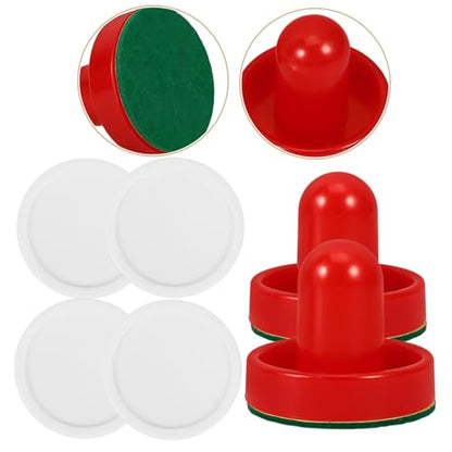 BESPORTBLE 1set Ice Hockey Pucks and Paddles Accessories for Tables Includes Strikers and Pucks for Home and Carnival Use