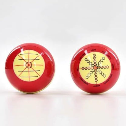 Billiards Training Cue Ball 2 Pack, 57.2mm Resin Practice Pool Balls with 6-Point Design Aiming, Double-Sided Dots, for Red White