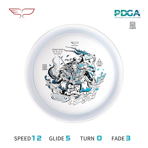 Yikun Disc Golf Ultra-Overstable Distance Driver|Pro Worlds 2025 Limited Edition|Powerful Hyzer Fade for Forehand/Backhand|Skip-Enhanced Approach Shots|PDGA Approved 170-175g - color: Transparent