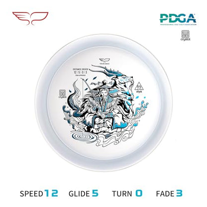 Yikun Disc Golf Ultra-Overstable Distance Driver|Pro Worlds 2025 Limited Edition|Powerful Hyzer Fade for Forehand/Backhand|Skip-Enhanced Approach Shots|PDGA Approved 170-175g - color: Transparent