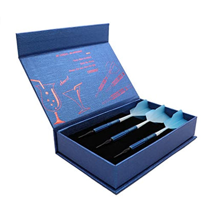 CUESOUL Cocktail/COLA Beer/Draft Beer with Oil Paint Finished-19g/20g/21g Soft Tip 90% Tungsten Dart Set - color: Blue Cocktail-20g