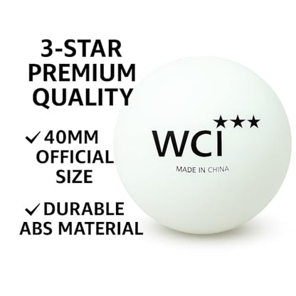 PARTY BALL Sports Ping Pong Balls – Official Size 40mm 3-Star Professional Table Tennis Balls, Durable High Performance for Training & Competition, White (24 Pack)