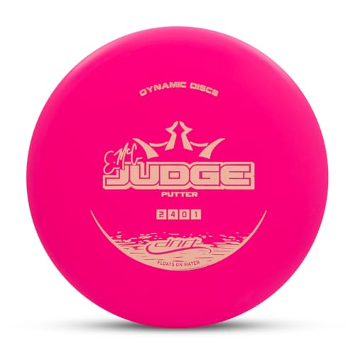 Dynamic Discs Drift EMAC Judge Disc Golf Putter | Beginner Friendly Stable Putter Disc | Lightweight & Floats in Water | Grippy Base Plastic | 120-130g (Colors May Vary) - color: Pink