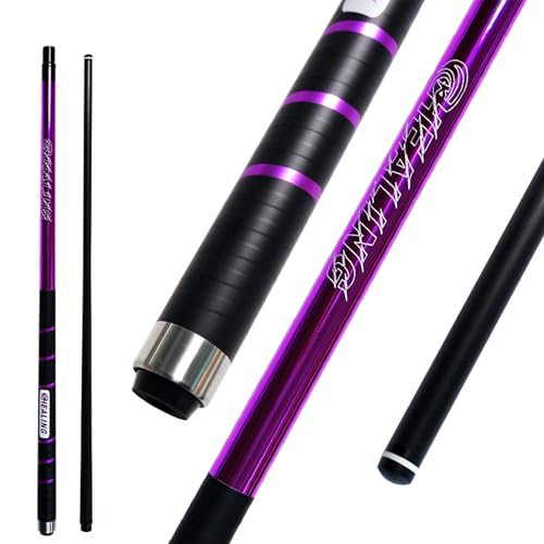 100% Carbon Fiber Shaft Billiard Cue 58" 19-21oz 1/2 Joint Carbon Fiber Pool Cue Stick 12.9mm Cue Tip - color: Purple