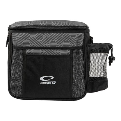 Latitude 64 Slim HEX Shoulder Bag | Lightweight Disc Golf Bag with Putter Pocket | Durable HEX Pattern Nylon Material | Compact Storage for Casual Rounds & Practice | Holds Up to 8 Discs - color: Gray