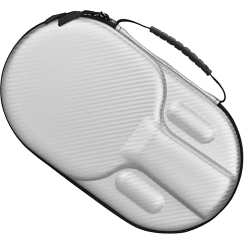 Pingpong Paddle Case Hard Shell Table Tennis Racket Case Pingpong Paddle Carry Case Pingpong Bat Cover Fit for 2 Paddles and 4 Balls - color: Silver