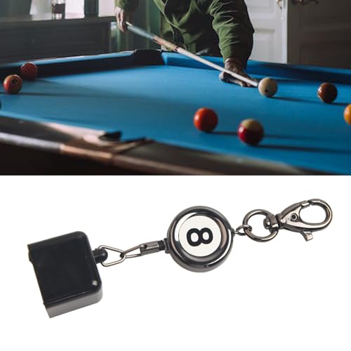 LAKE OF FIRE Billiard Chalk Holder，Pool Chalk Holder with Retractable Key Ring,Pool Table Accessories for Billiard Lovers - style: Square