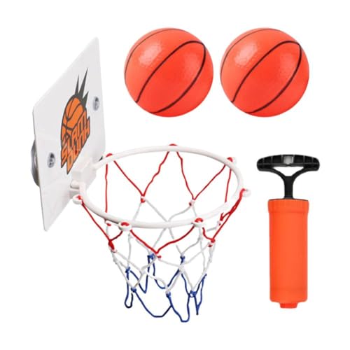 Mini Basketball Hoop Kit Plastic Basketball Backboard with Suction Cup for Indoor Sports Wall Mount Basketball Hoop Set with 2 Balls Funny Home Basket Sports Excersise