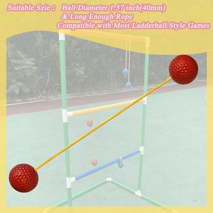 12 Pack Ladder Balls Ladder Toss Balls Replacement with Storage Bag for Toss Match (‎Red Blue Green Orange)